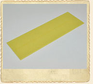 5 5/8” Medium Waxed Rite-Cell Foundation, Single Sheet, Yellow 5 5/8” Medium Waxed Rite-Cell Foundation, Single Sheet, Yellow