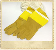 Premium Cowhide Beekeeping Gloves - Medium